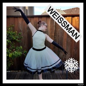 WEISSMAN IVORY/BLACK LEOTARD